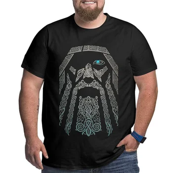 2021 NOVÉ Bavlna 3D Viking Tričká pre Veľkých Mužov Vzor Mužov Oblečenie Cvičenie Topy Nadrozmerné Vianočné Zvierat T-shirt Plus Veľkosť