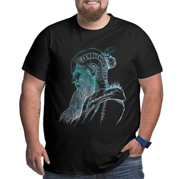 2021 NOVÉ Bavlna 3D Viking Tričká pre Veľkých Mužov Vzor Mužov Oblečenie Cvičenie Topy Nadrozmerné Vianočné Zvierat T-shirt Plus Veľkosť