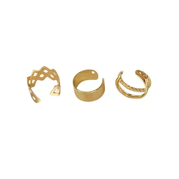 Móda Ucho Manžeta Pre Ženy 3 ks Očarujúce Zirkón Klip Na Náušnice, Zlaté Earcuff Bez Piercing, Náušnice, Šperky