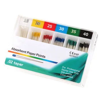 200pcs/pack Zubné Absorpčný Papier Bodov Zmiešané Veľkosti#15-40 Papier Tipy Root Zrušiť Endodoncie Bavlnené Vlákna Tipy Zubár Produkt
