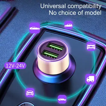 AGETUNR 3.4 5V Auto Nabíjačky 2 Porty Rýchle Nabíjanie Pre Samsung Huawei iphone 11 8 Plus Univerzálny Hliníkový Dual USB Auto-nabíjačku