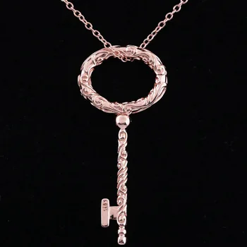 Originálne Strieborné & Rose Regal Tlačidlo S Upraviť Posuvné Náhrdelník Pre 925 Sterling Silver Perličiek Kúzlo Náramok Pandora Diy Šperky