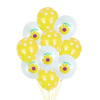 10Pcs 12inch Daisy Latexové Balóny Žltá Bodka Balóny Letné, Havajské Tému Party, Narodeniny, Party, Svadobná Výzdoba
