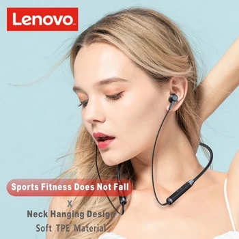 Lenovo HE06 Bluetooth 5.0 Neckband Bezdrôtové Stereo Slúchadlá Športové Magnetické Bluetooth Headset Športové Bežecké Vodotesné Slúchadlá