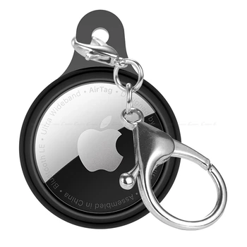 Mäkké Pokovovanie Electroplate TPU puzdro Pre Apple AirTag Locator Ochranné Puzdro Kovový Krúžok Keychain Pracky Športové Mäkký Kryt Plášťa