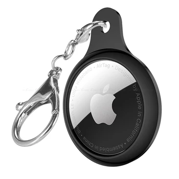 Mäkké Pokovovanie Electroplate TPU puzdro Pre Apple AirTag Locator Ochranné Puzdro Kovový Krúžok Keychain Pracky Športové Mäkký Kryt Plášťa