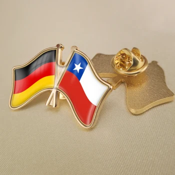 Čile a Nemecko Prešiel Dvakrát Priateľstvo Vlajky Preklopke Kolíky Brošňa Odznaky