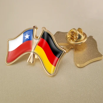 Čile a Nemecko Prešiel Dvakrát Priateľstvo Vlajky Preklopke Kolíky Brošňa Odznaky