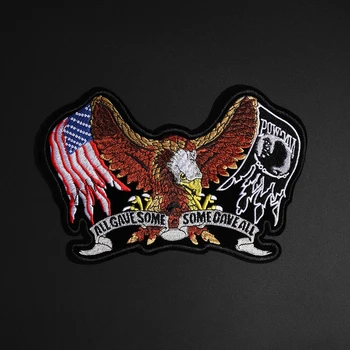 USA Eagle Škvrny Odznaky 3D Diy Vyšívané Žehlička na Biker Rider Cartoon Oblečenie Odev, Sako, Vesta Topánky Nálepky Appliques
