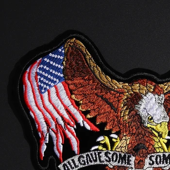 USA Eagle Škvrny Odznaky 3D Diy Vyšívané Žehlička na Biker Rider Cartoon Oblečenie Odev, Sako, Vesta Topánky Nálepky Appliques