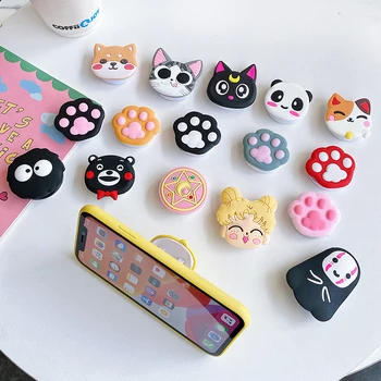 Roztomilý Japonské Zvieratá, Mačky, Packa Univerzálny Mobilný Telefón Úsek Stenu Cartoon Zložiť Tašku Telefón Rozširuje Stojan Prst Držiaka Telefónu
