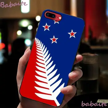 Babaite NZ Nový Zéland Black Flag TPU Telefón puzdro Pre iPhone 8 7 6 6 Plus X XS MAX 5 5S SE XR 11 11pro promax 12 12Pro Promax