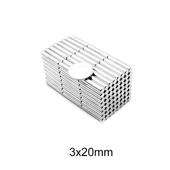 20~400pcs 3x20 Drobné Magnet Priemer 3 mm x 20 mm Väčšinu Malé Okrúhle Magnety 3x20mm Neodýmu Disk Magnety 3*20 silné magnetické
