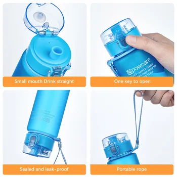 Športová Fľaša na Vodu 500 ML-1000 ML Bielkovín Shaker Vonkajšie Cestovné Prenosné Nepresakuje Drinkware Plastové Môj Nápoj Fľaša BPA Free