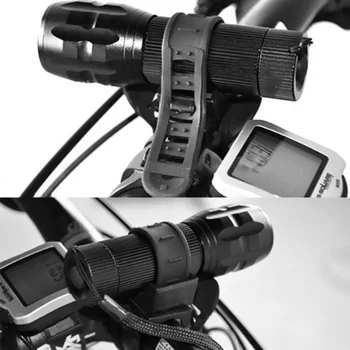 Nastaviteľný o 360 Stupňov Otočná Cyklistické Rukoväť Bike Mount Svorka Klip Požičovňa Baterka LED Pochodeň Svetla objímky LDF668