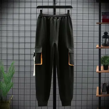 Módne pánske Súpravy Japonskom Štýle Trend Pulóver Hoodies Muži+Bežné Harajuku Streetwear Súpravy na Jar Jeseň Mužov Oblečenie Sady