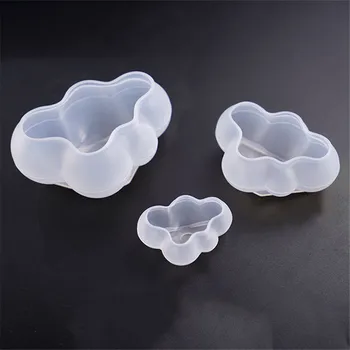 Nové Transparentné Silikónové Formy Sušené kvety Živice Dekoratívne Plavidlá DIY 3D Stereoskopické Cloud Formu Epoxidovej Živice Formy Pre Šperky