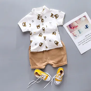 Chlapci Oblečenie Baby Leta Cartoon Tričko Set Print Tričko s Krátkym Rukávom + Nohavice pre Dieťa Batoľa Chlapec, 2 KS Outwear 1 2 3 4 Rokov