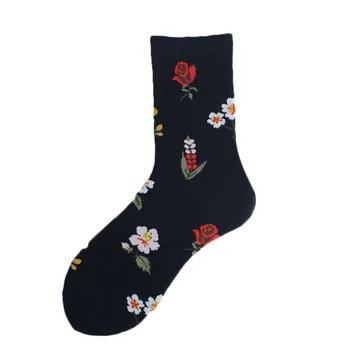 Rastlina Vietor Púpava Slnečnica Kvet, Bavlnené Ponožky Tvorivé Rose Skate Bežné Ženy Streetwear Zábavné Kawaii Krátke Ponožky Happy