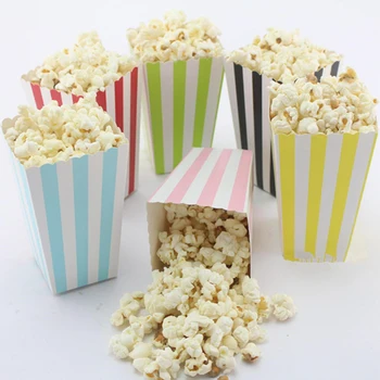 12pcs Farebné Bodky Vlna Prekladané Papierové Popcorn Boxy Candy Svadby, Narodeniny, Party Dodávky