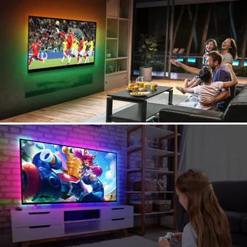 Led Pás RGB DC5V Magic Svetlá s Obrazovke Počítača Zmeny Synchrónne Výzdoby Pre Interiér Miestnosti Ambibox TV Podsvietenie