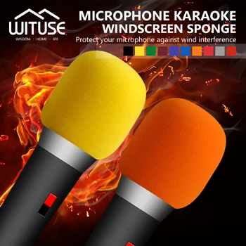 Ručné Stage Mikrofón Mic čelné sklo Pena DJ, Karaoke Mikrofón Zahŕňa Čierna Modrá Zelená Červená Žltá Oranžová, Fialová