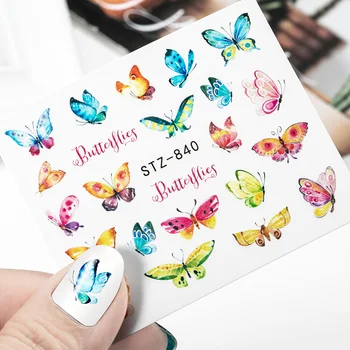 2021 Vody na Nechty, Nálepky, Kvet, list Motýľ DIY Jazdec Manicuring Nail Art Nálepky na Nechty