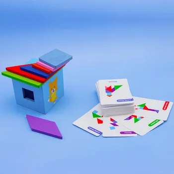 Tangram Drevené 3D Puzzle Vzdelávacie Hračky pre Deti, Detské Vzdelávacie Hračka pre Deti Interaktívne Hry