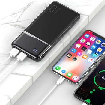 Power Bank 10000mAh Prenosná Nabíjacie LED Externá Nabíjačka Batérií PowerBank USB PoverBank pre iPhone Xiao Huawei Mobilný Telefón