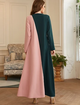 Moslimské Kaftane Šaty Ramadánu Eid Abaya Dubaj Saudskej Arábie, Turecka Islam Oblečenie Abayas Šaty pre Ženy Kaftan Župan Longue Femme