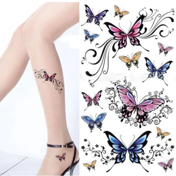 10pcs Ženy Body Art Paže, Hrudník, Nohy Tetovanie Nálepky Sexy Kvet Dočasné Maľovanie Tetovanie Falošné Nepremokavé Jednorazové Tetovanie