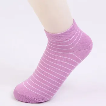 5 Párov/Veľa Bambusu Ženy Ponožky Jar A V Lete Módne Pruhované Tlač Harajuku Dievča Ponožky Žena Priedušný Členok Krátke Ponožky