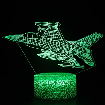 Malé Nočné Osvetlenie 3D Rovine Farebné LED Darček Akryl stolná Lampa Dotykové Diaľkové Ovládanie Domov Miestnosti Dekorácie Stolná Lampa