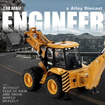 1/50 Rozsahu Die-cast Kĺbové Bager Bager Truck Loader Inžinierske Konštrukcie Vozidla Traktor Zliatiny Modely, Hračky