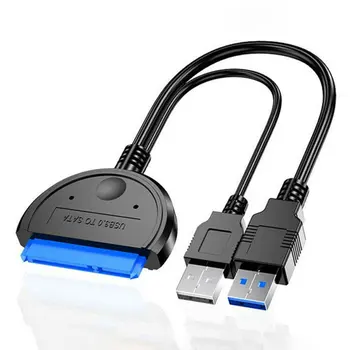 Dual USB 3.0 Na Sata Adaptér 2,5 Palca 3,5 Palcový Kábel converter Externý Pevný Disk Adaptér pre Jednotku HDD SSD Kábel Konvertor