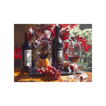 5D DIY Diamond Maľovanie poháre na Víno Diamond Výšivky Ovocné Červené Víno Mozaiky Drahokamu Cross Stitch Kuchyňa Domáce Dekorácie