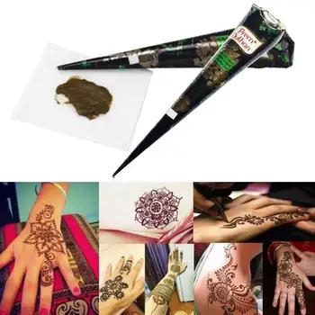 Henna Tetovanie Vložiť Červenej Krajky Svadobné Nepremokavé Tetovanie Nálepky Indické Šperky Art Tetovanie Kužeľ Krém