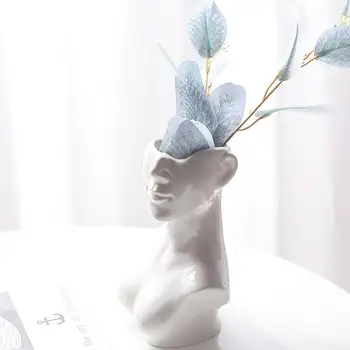 Nordic Ženské Telo Modelu Keramické Kvetinové Vázy Art Deco Vázy Kabíne Dekor Polica Skvost Obývacia Izba Kreatívne Kvetinové Zariadenia