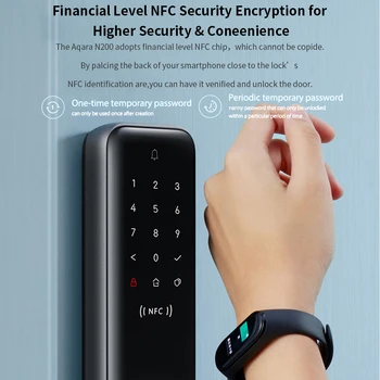Aqara N100 Smart Dverí Zamky Odtlačkov prstov Heslo Odomknutie Bluetooth-kompatibilné Pracuje Pre Apple HomeKit Inteligentné Prepojenie S Zvonček
