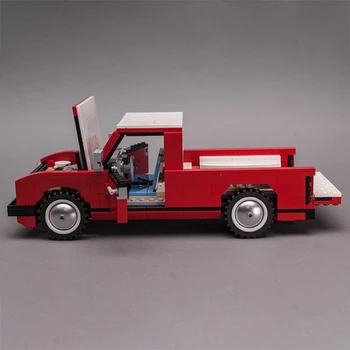 Buildmoc SUV Technické Truck Červená Vyzdvihnutie Model Stavebné Bloky Mestské Vozidlo Farmy Dodávky, Nákladné vozidlá Tehly Deti Hračky Pre deti Darček