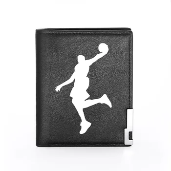 Kvalitné Luxusné Basketbal Šport Tlač Kožené Peňaženky, Kreditné Karty Držiteľ Krátke Muž Slim Kabelku Pre Mužov