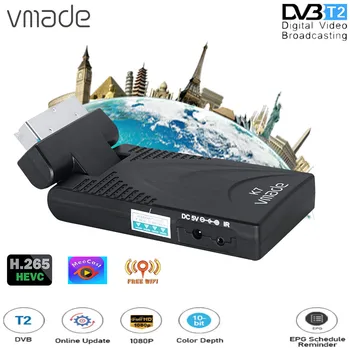 Vmade 2020 DVB T2 Tuner H. 265 dekodér HD 1080P set-top boxy, prijímač digitálneho televízneho vysielania DVB T2 TV Tuner, podpora Meecast YouTube WIFI