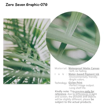 Maliarske Plátno Zelené Rastliny Palmového Lístia Papradie Citát Foto Plagát A Vytlačiť Obrázok Na Stenu Umelecké Dekorácie Pre Moderný Domov