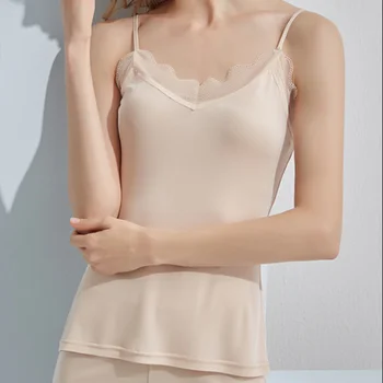 Hodváb camis sexy čipka biela top, topy ženy oblečenie vesta roztomilý trubice dámske oblečenie nádrže jar leto 2021 módne satin gilet