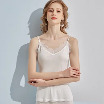 Hodváb camis sexy čipka biela top, topy ženy oblečenie vesta roztomilý trubice dámske oblečenie nádrže jar leto 2021 módne satin gilet