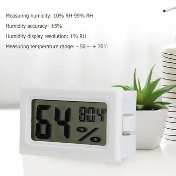 Mini Digitálny LCD Teplomer Vnútorné Pohodlné Snímač Teploty Vlhkosti Meter -50~70/110 stupeň Vlhkomer Rozchod