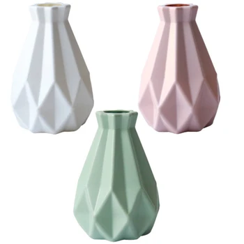 Hot Predaj Kvetinové Vázy, Dekorácie Morden Kvet Usporiadanie Obývacia Izba Origami Plastové Nordic Domáce Dekorácie Ornament Vázy