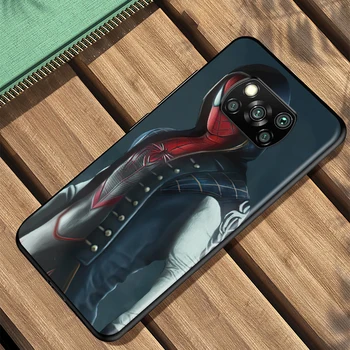Cool Marvel Spiderman Pre Xiao Poco X3 NFC M3 M2 X2 F3 F2 Pro C3 F1 Mi Hrať Mix 3 A2 A1 6X 5X Čierna Telefón puzdro