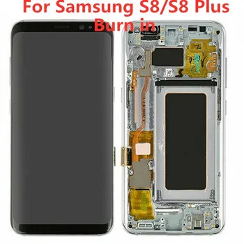 Pôvodný Pre Samsung Galaxy S8 LCD S Rámom G950F G950U Dotykový Displej S8 Plus G955F G955U Dotykový Displej Montáž Vážne popáleniny D