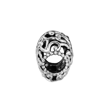 Móda Rýdzeho Striebra 925 Šperky Kráľovský Vzor Srdce Korálky pre Charms Náramky Ženy Openwork Kúzlo Korálky pre Šperky Robiť